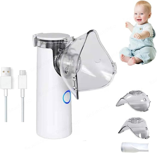 Portable Mesh Nebulizer - Dual Power Ultrasonic Atomizer Best Nebulizer For Kids And Adults