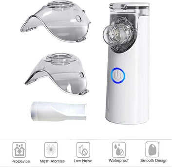 Portable Mesh Nebulizer - Dual Power Ultrasonic Atomizer Best Nebulizer For Kids And Adults