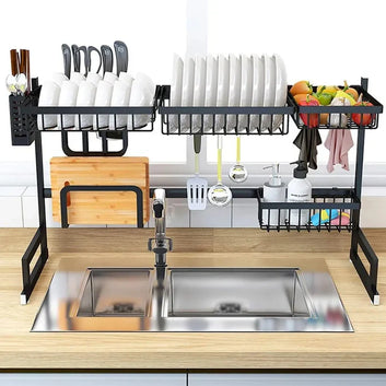 Kitchen Dish Drying Rack Over Sink by GHARBAAR